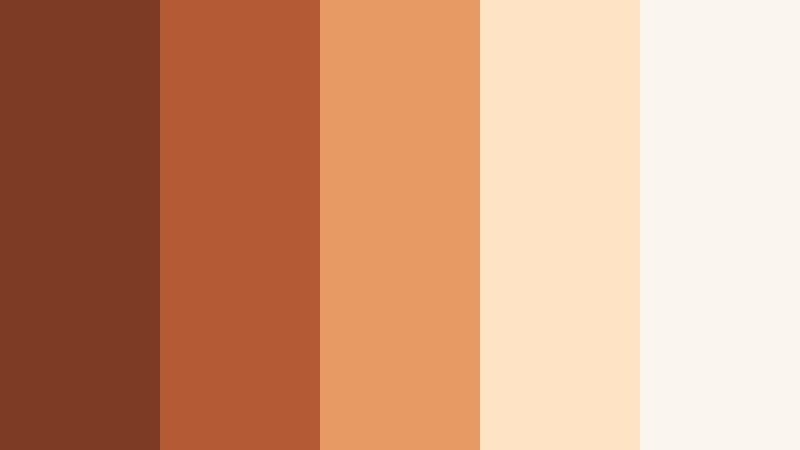 autumn chai afternoon burnt cinnamon color palette with hex codes