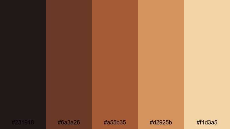 autumn courtship walk dark academia color palette with hex codes