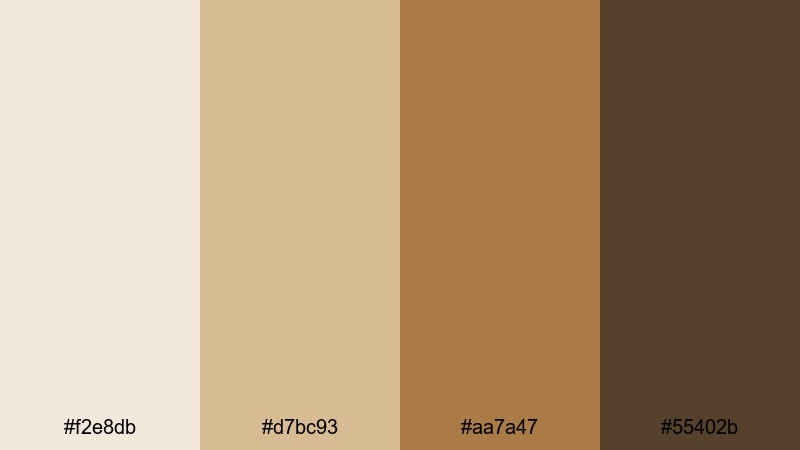 autumn forest floor pale brown color palette with hex codes