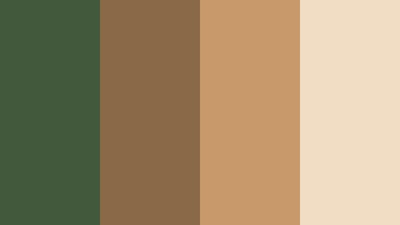 autumn grove storybook woodland fern color palette with hex codes