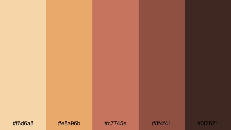 autumn harvest hearth warm color palette with hex codes