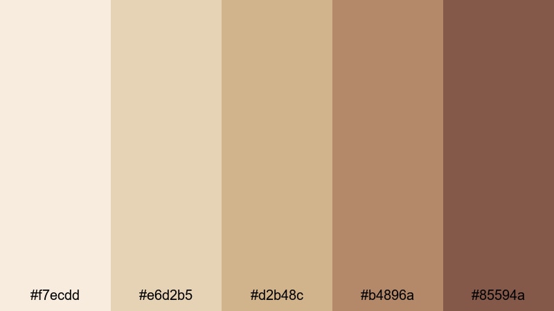 autumn knit comfort beige color palette with hex codes