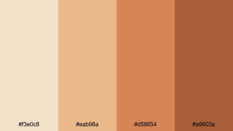 autumn knit sweater beige orange color palette with hex codes