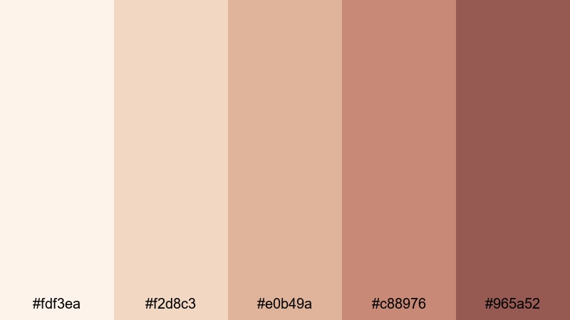 autumn macaron mix white beige color palette with hex codes