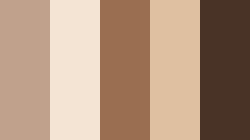 autumn trail silence creamy taupe color palette with hex codes