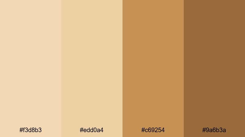 autumn wheat trail wheat color palette with hex codes