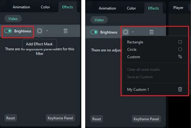 filters advanced editing