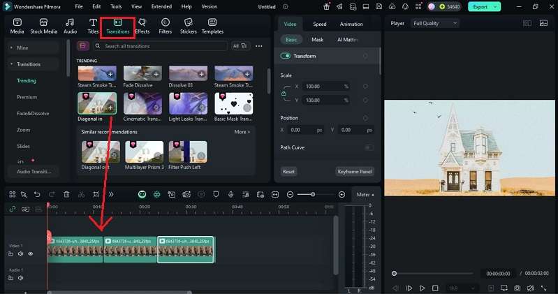 apply transitions