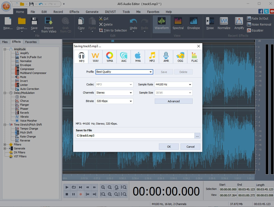 Audacity Alternative: AVS Audio Editor 