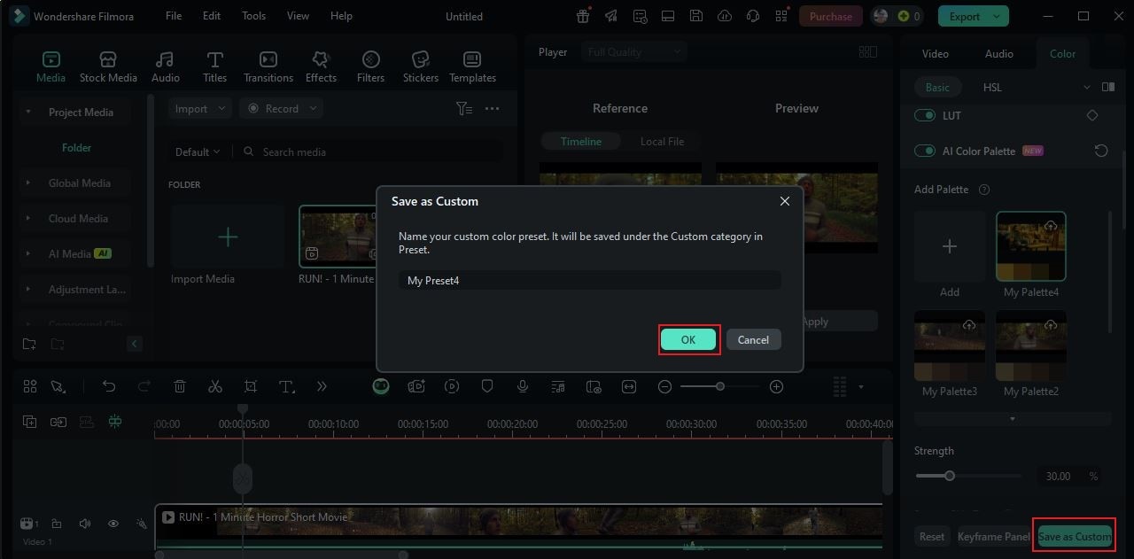 save custom color correction