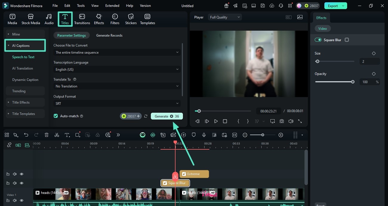generate automated captions