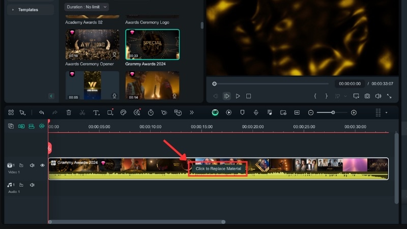 open the template editing workspace