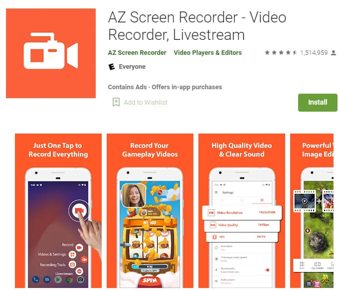 aplikasi perekam video google meet - AZ Screen Recorder