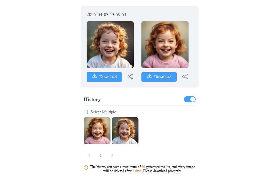 review remaker ai baby filter results