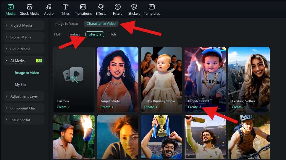 find nightclub dj template filmora desktop