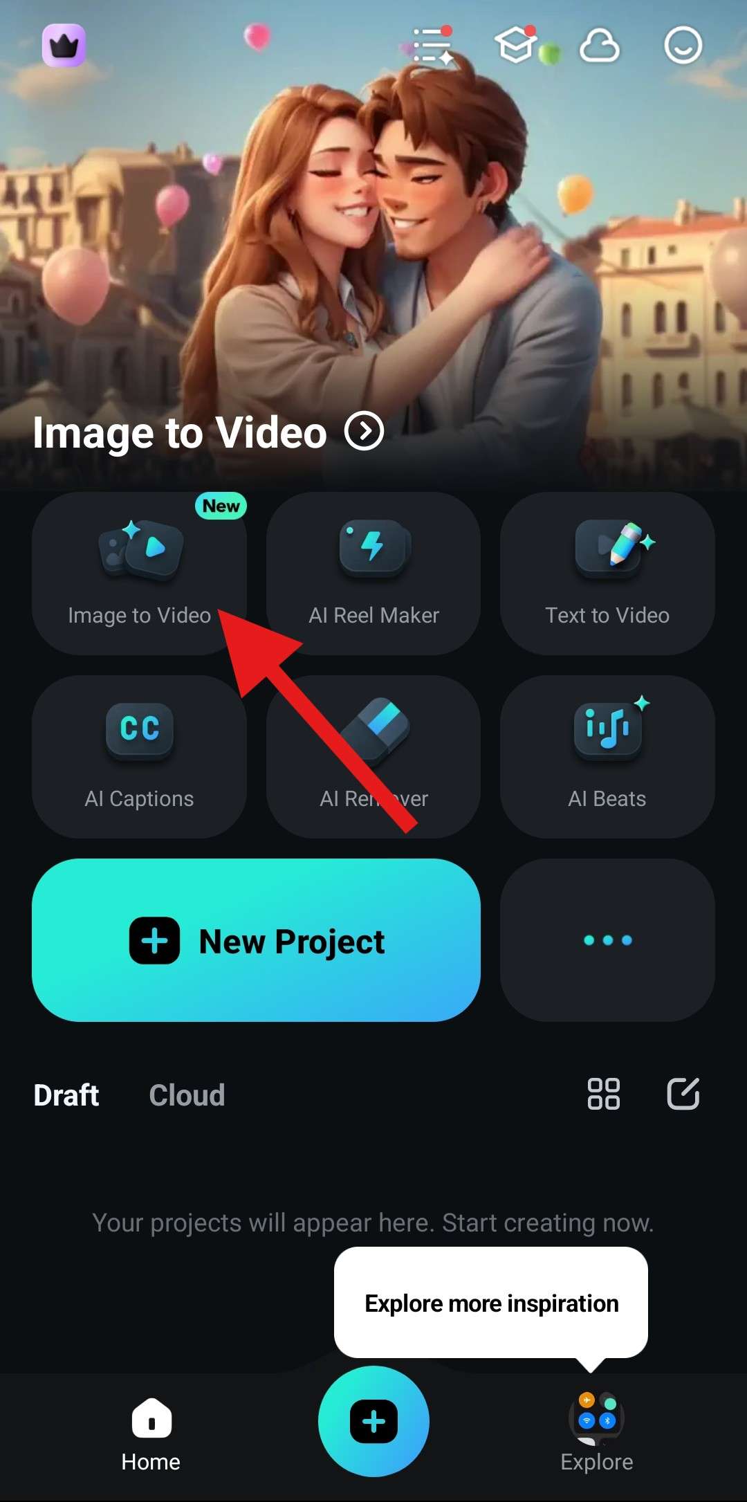 use image to video feature mobile