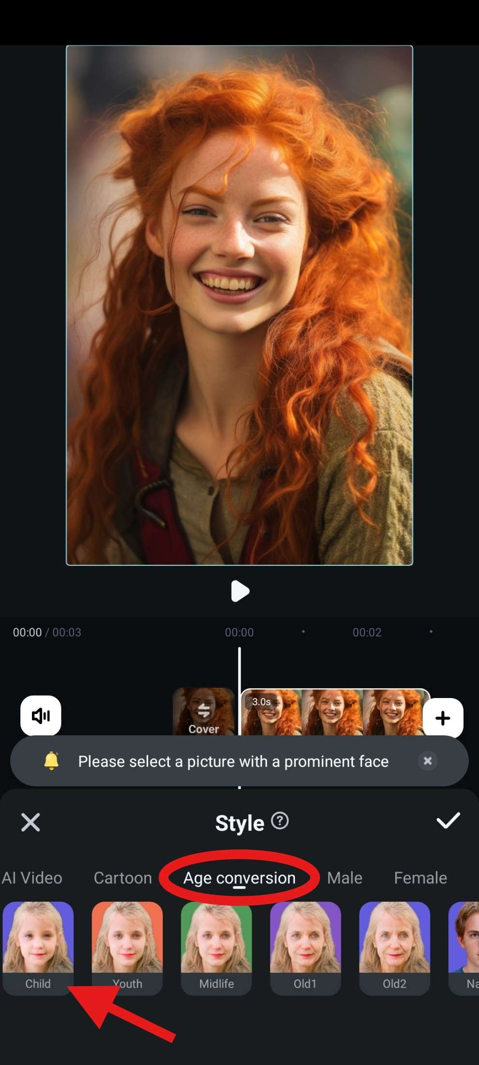 use ai baby filter filmora mobile
