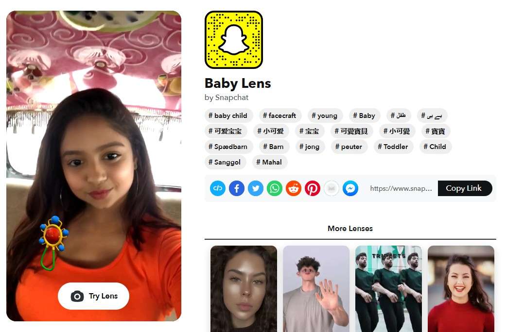 try a baby filter on snapchat