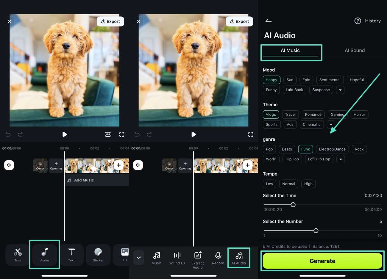generate ai audio ai music