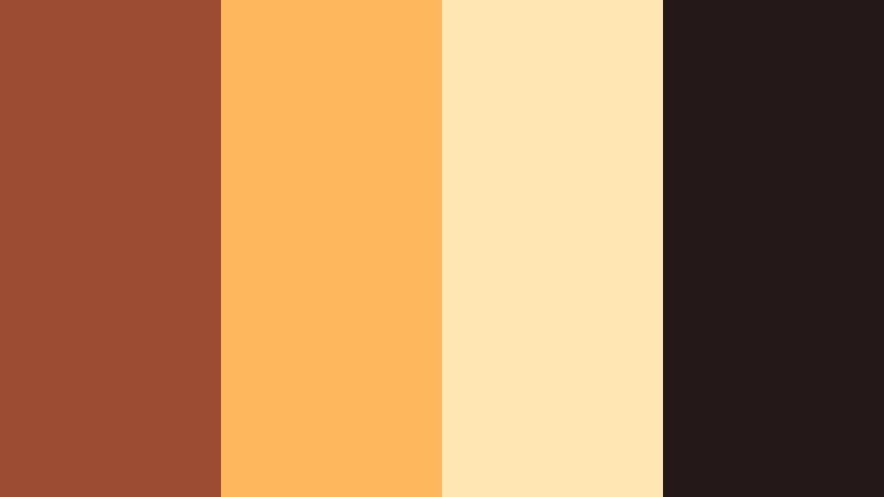 backstage spotlight heat retro sienna color palette with hex codes