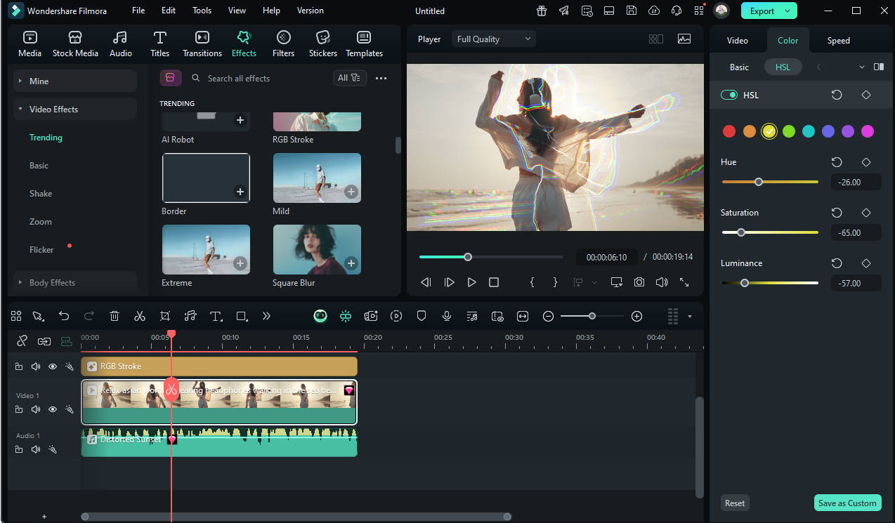 Apply filters and effects
