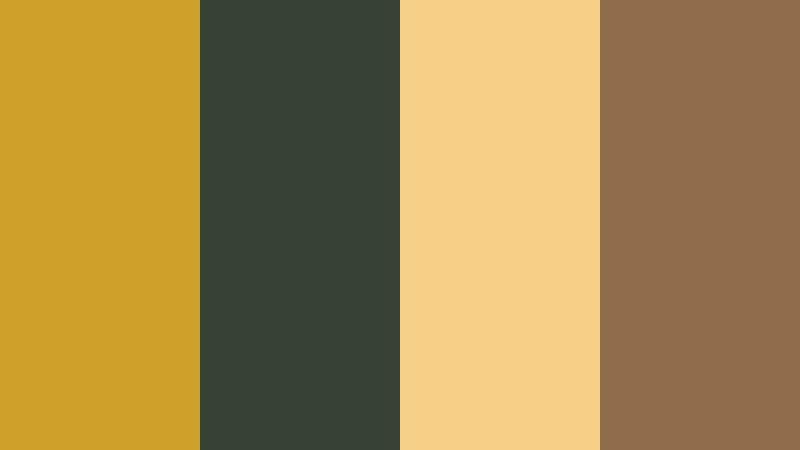 backyard string lights vintage mustard color palette with hex codes