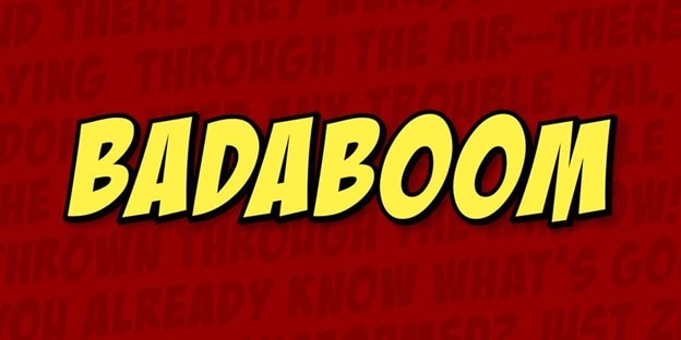 badaboom bb youtube thumbnail font