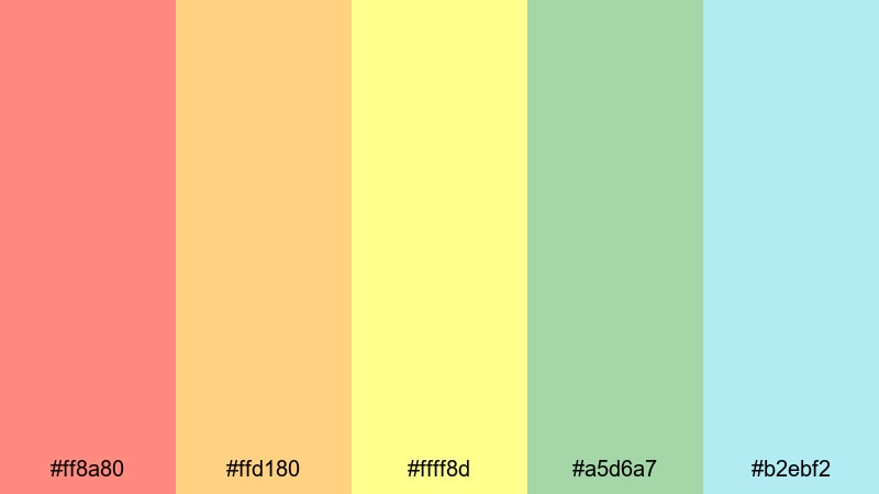 balloon animal dreams circus color palette with hex codes