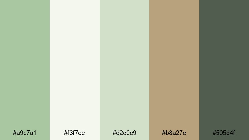 bamboo spa garden spa color palette with hex codes