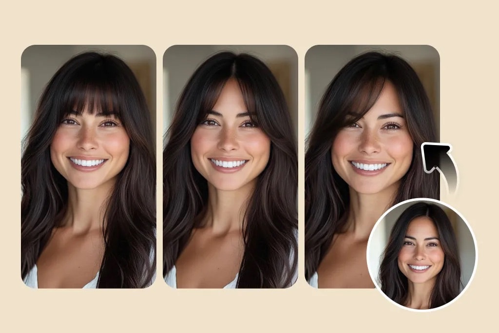 insmind bangs try on filter