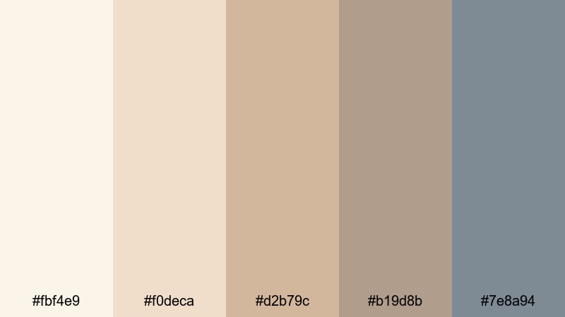 barefoot studio glow white sand color palette with hex codes