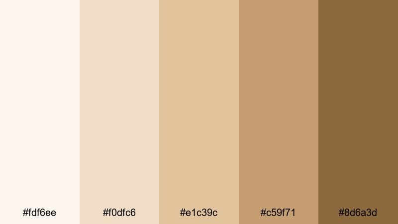 barefoot studio sand beach color palette with hex codes