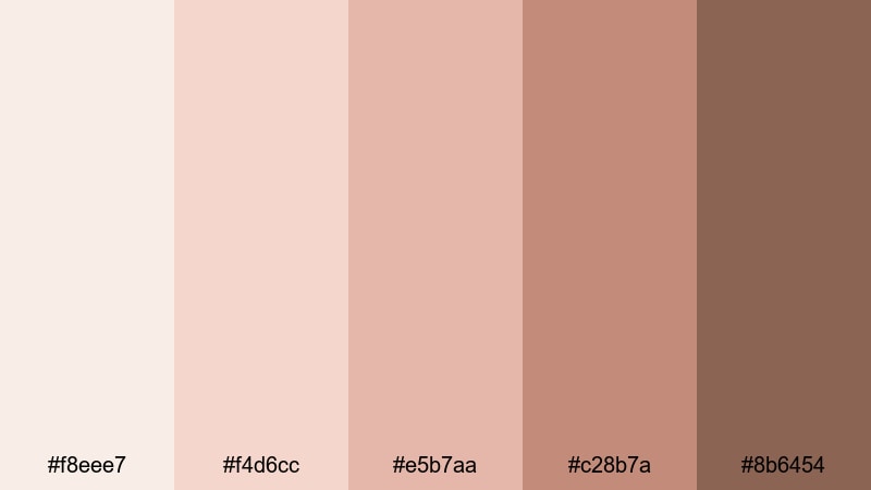 barn loft blush rustic wedding color palette with hex codes