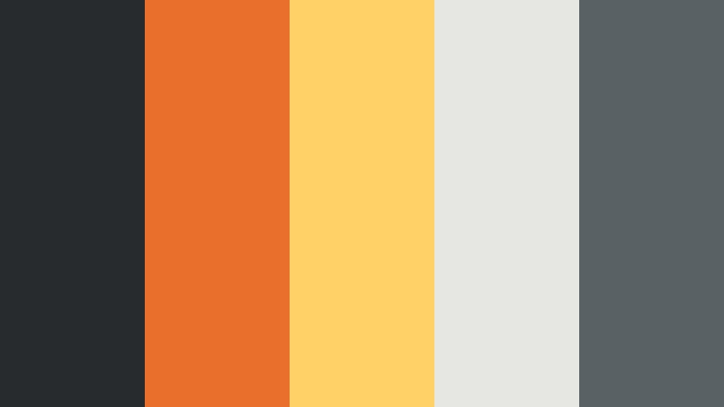 beacon build charcoal and orange construction company color color palette with hex codes
