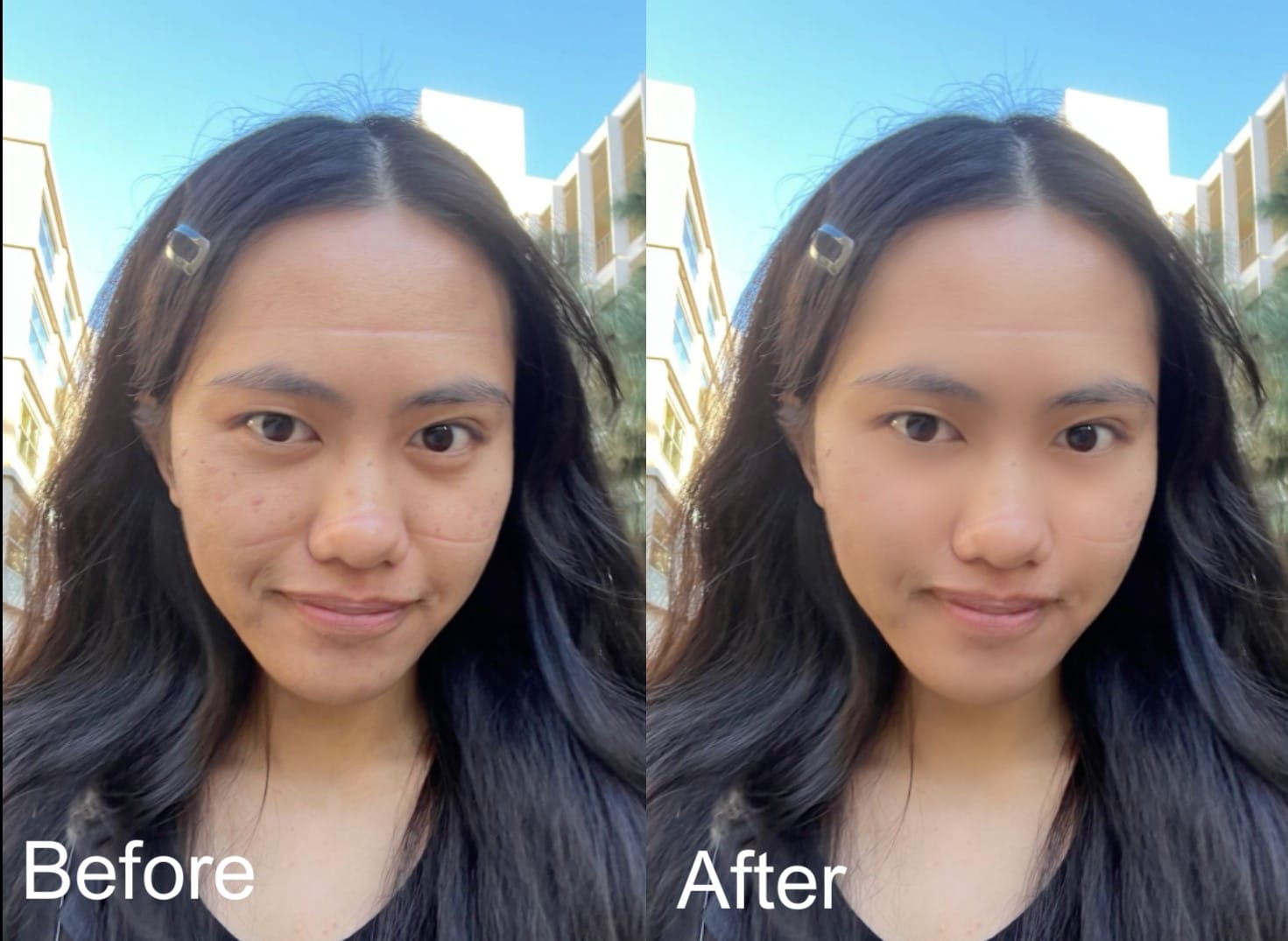 Golden skin tone sample