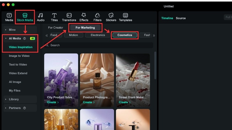 browse the makeup ads template