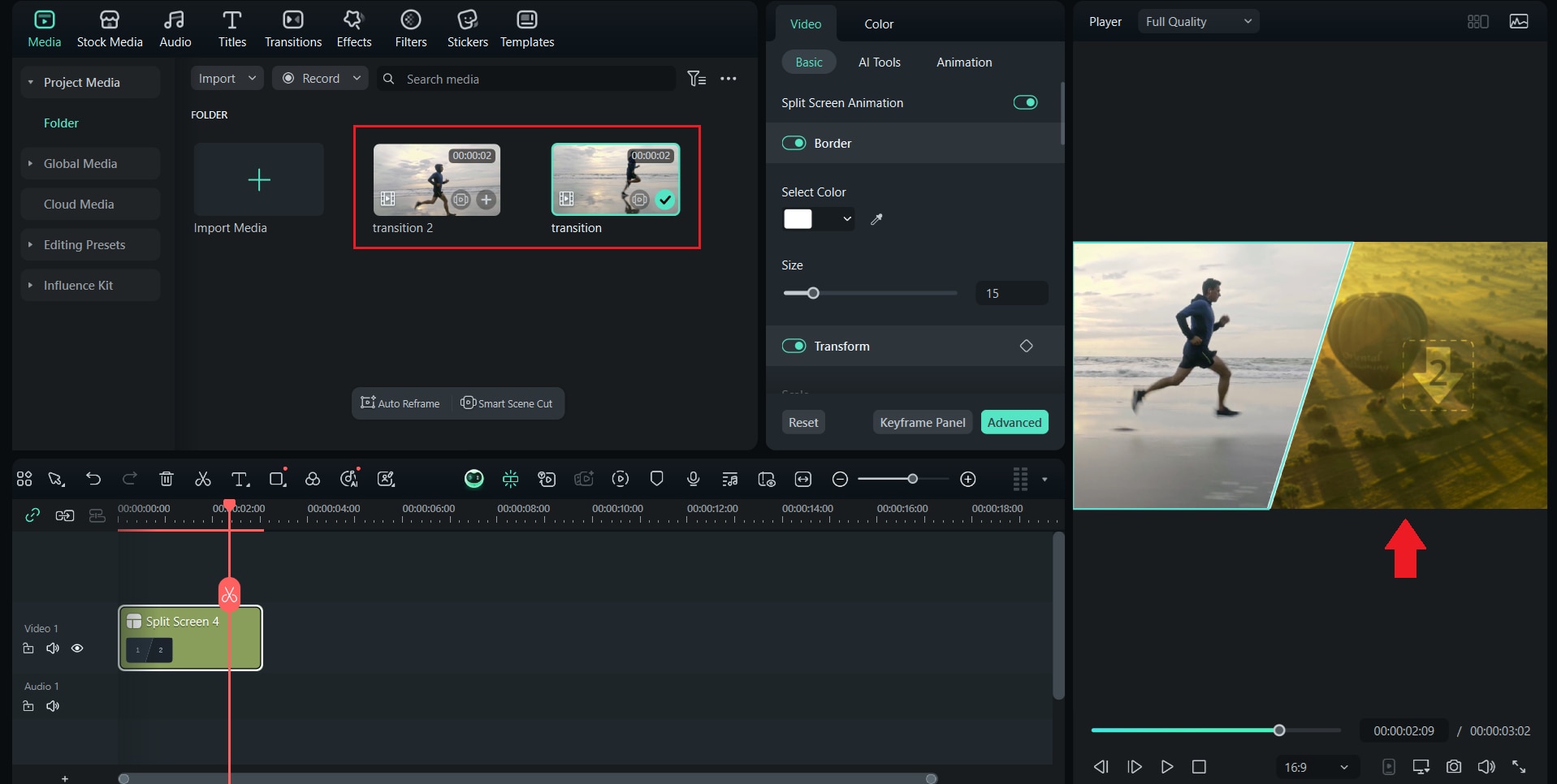 drag video into the panel