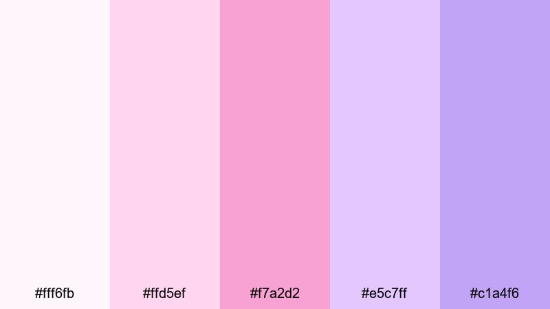 berry meringue whispers tea party color palette with hex codes