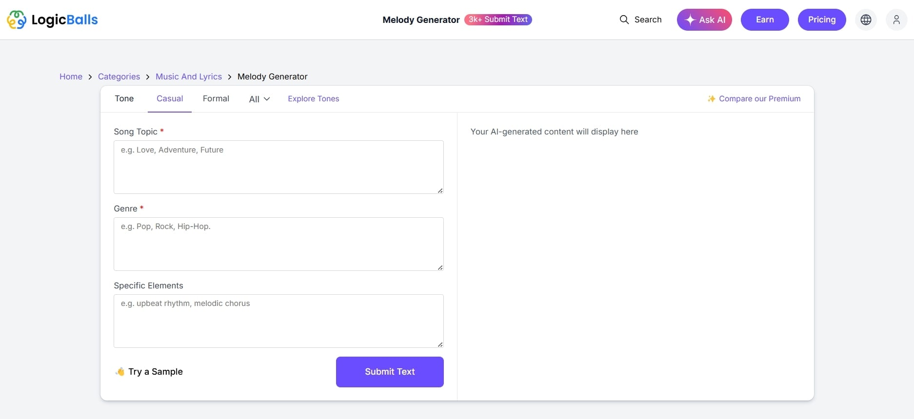 logic balls ai melody generator free