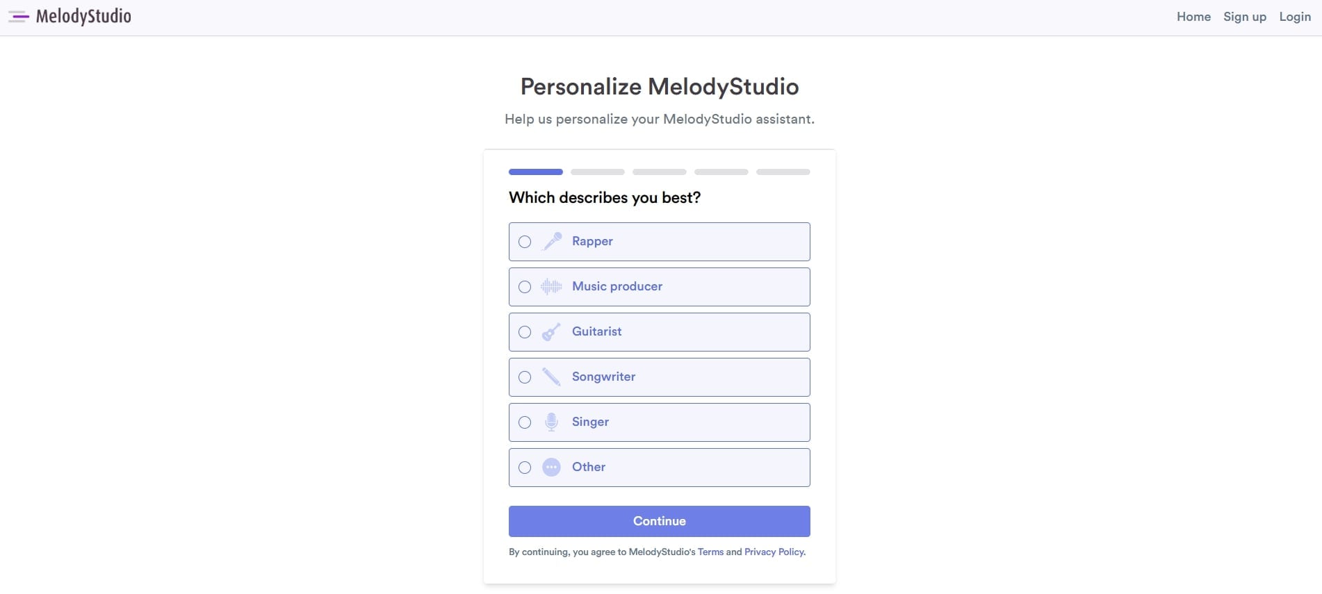 personalize melody studio