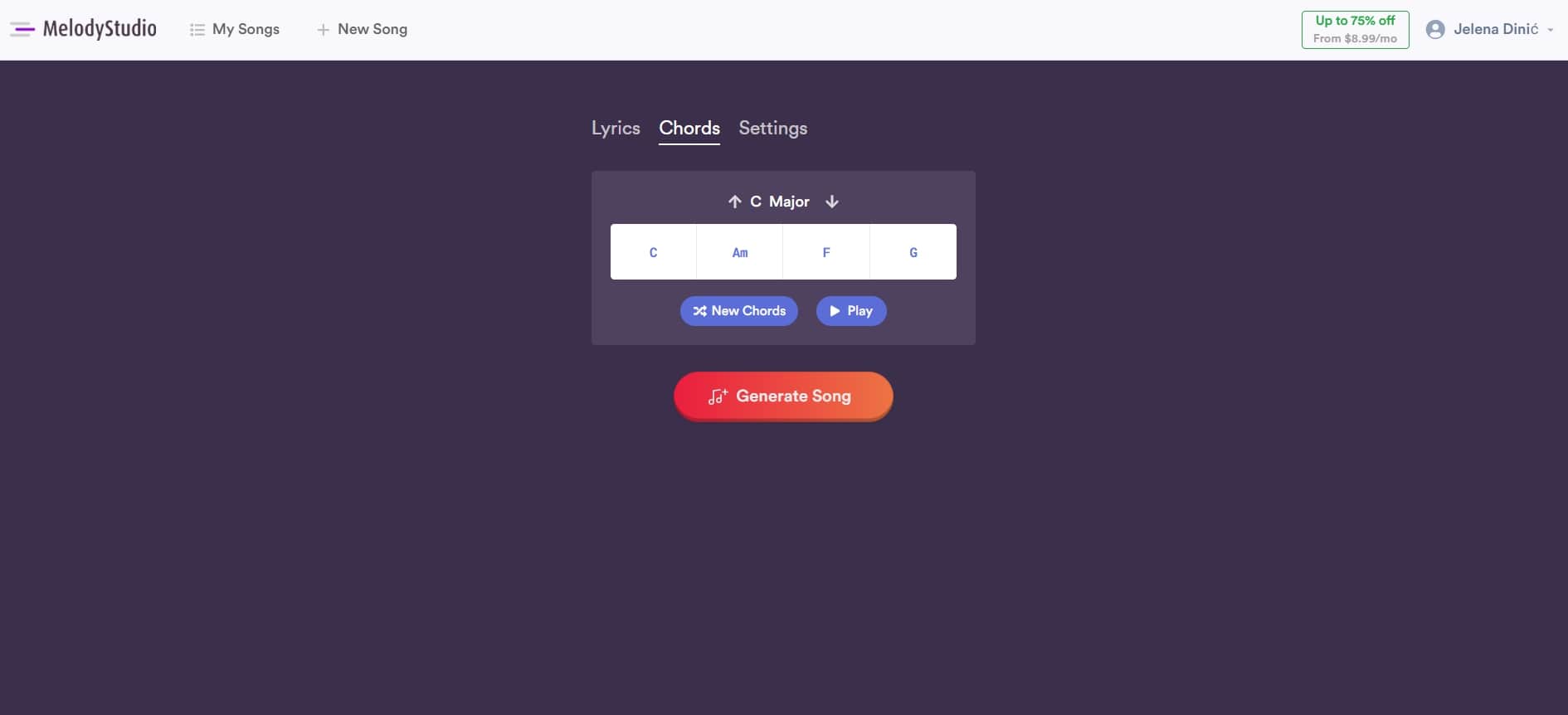 add chords to melody ai studio