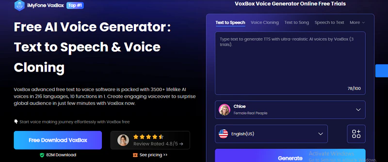 imyfone voxbox ai rapper text to speech tool