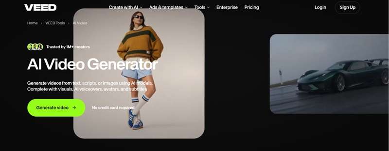 veed top ai short film generator