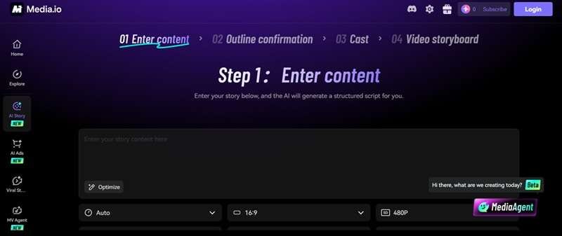 media.io top ai short film generator