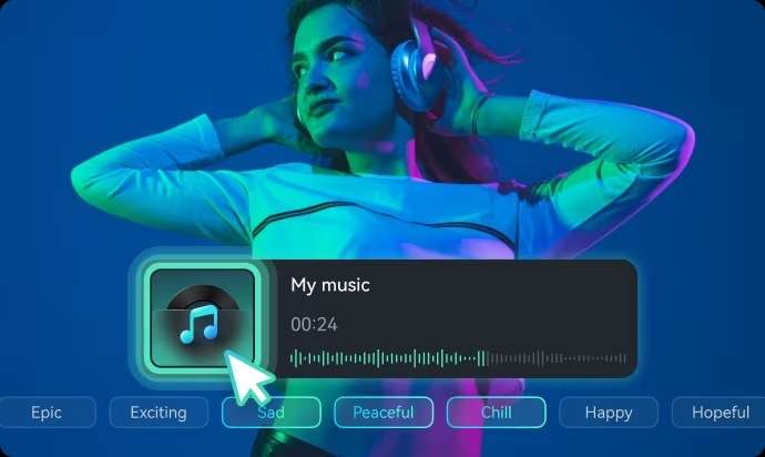 use filmora to generate custom tracks