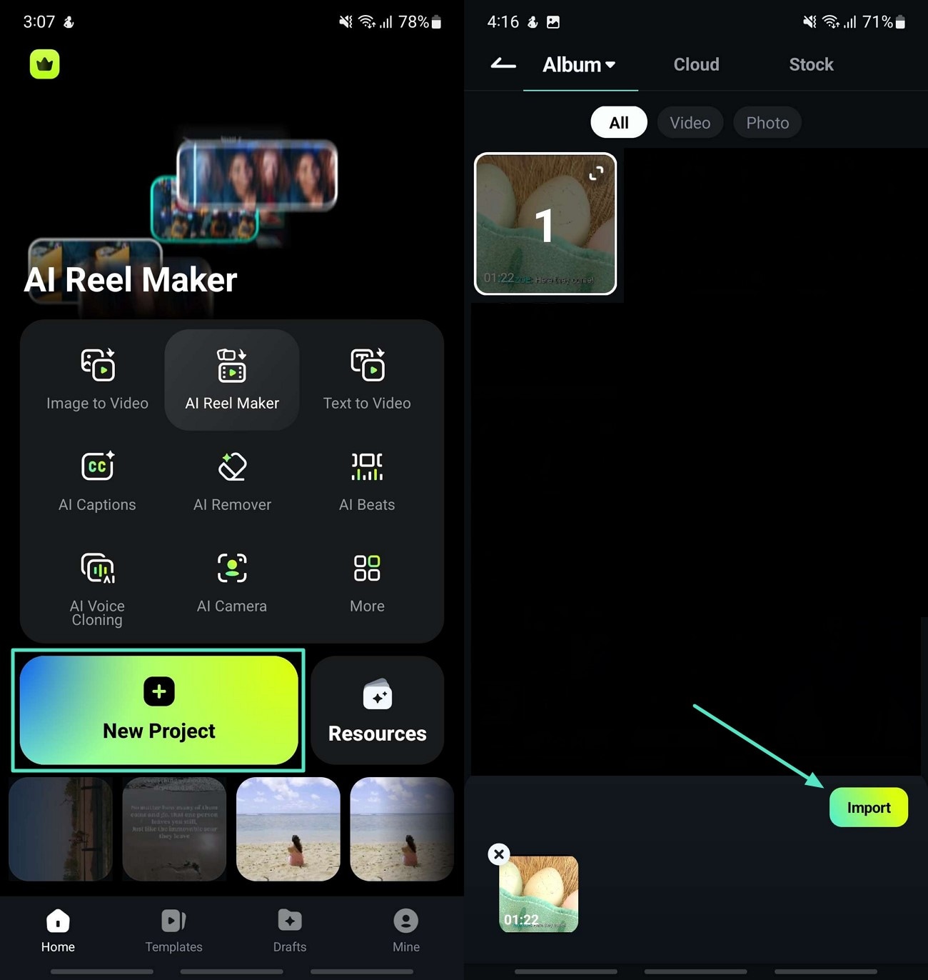 import anime video filmora app