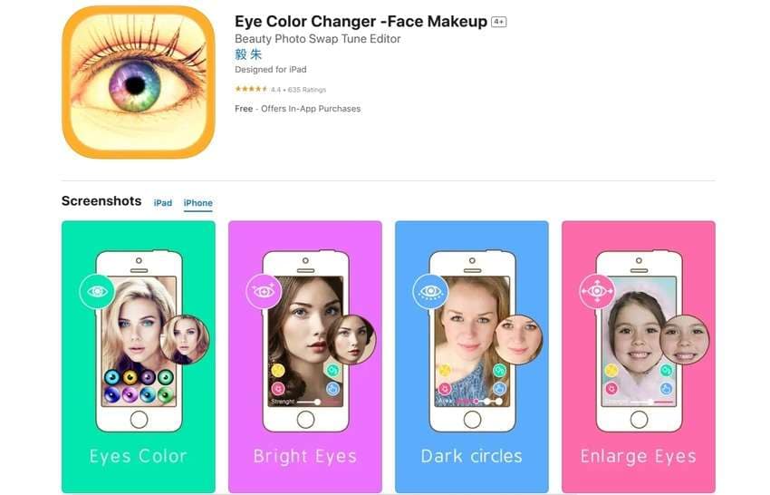 face makeup eye color changer