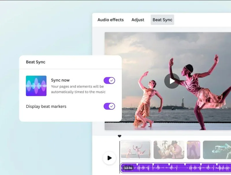 canva beat sync video editing app