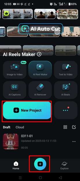 create new project