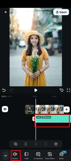 select volume button